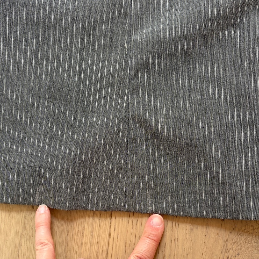 H&M Dark Gray Pinstripe Pencil Skirt - Picture 6 of 8